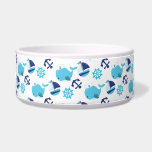 Pattern Of Whales, Cute Whales, Blue Whales Bowl<br><div class="desc">Cute,  fun and adorable pattern with blue whales,  sailing boats and anchors. Modern and trendy gift,  perfect for the whale lover in your life.</div>
