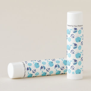 Pattern Of Whales, Cute Whales, Blue Whales Lip Balm