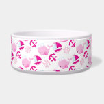 Pattern Of Whales, Cute Whales, Pink Whales Bowl<br><div class="desc">Cute,  fun and adorable pattern with pink whales,  sailing boats and anchors. Modern and trendy gift,  perfect for the whale lover in your life.</div>