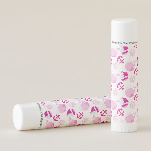 Pattern Of Whales Cute Whales Pink Whales Lip Balm