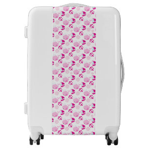 Pattern Of Whales, Cute Whales, Pink Whales Luggage