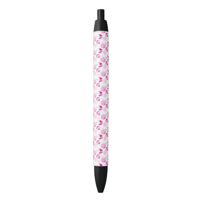 Pattern Of Whales, Cute Whales, Pink Whales Pen (Front Vertical)