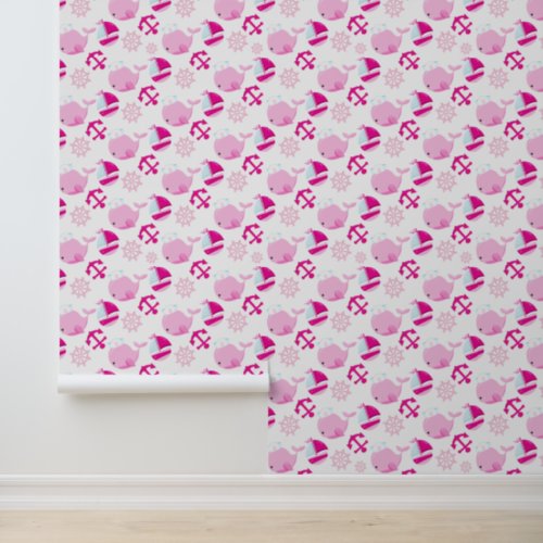 Pattern Of Whales Cute Whales Pink Whales Wallpaper