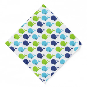 Pattern Of Whales, Cute Whales, Sea Animals Bandana
