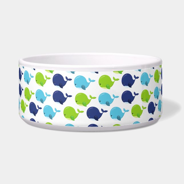 Pattern Of Whales, Cute Whales, Sea Animals Bowl (Front)