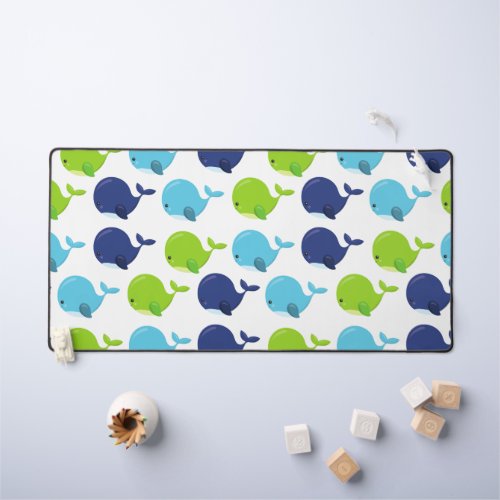 Pattern Of Whales Cute Whales Sea Animals Desk Mat
