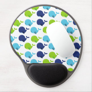 Pattern Of Whales, Cute Whales, Sea Animals Gel Mouse Pad