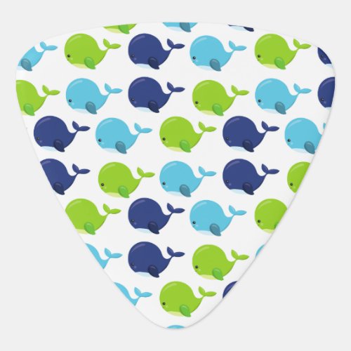 Pattern Of Whales Cute Whales Sea Animals Guitar Pick