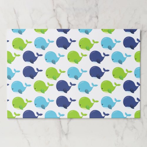 Pattern Of Whales Cute Whales Sea Animals Paper Pad