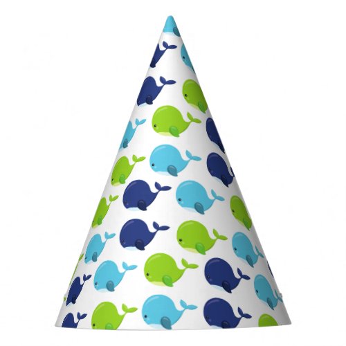 Pattern Of Whales Cute Whales Sea Animals Party Hat