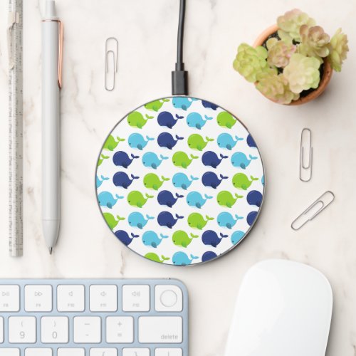 Pattern Of Whales Cute Whales Sea Animals Wireless Charger