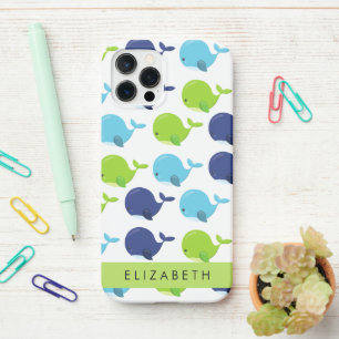 Pattern Of Whales, Cute Whales, Your Name iPhone 12 Pro Case