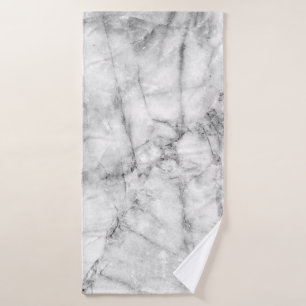 Pattern on the white marble floor texture and back bath towel