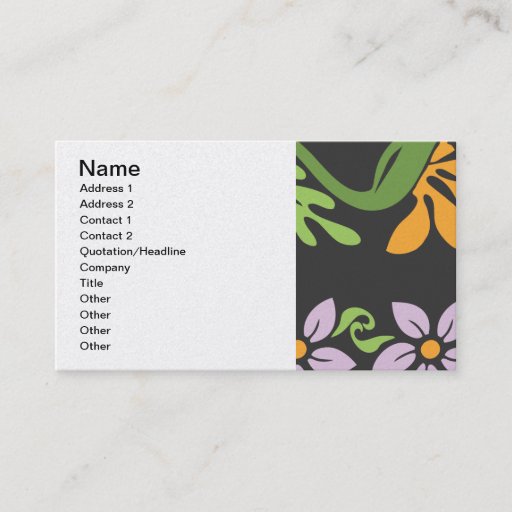 Customizable pattern_paradise_found_jilbert.ai business card