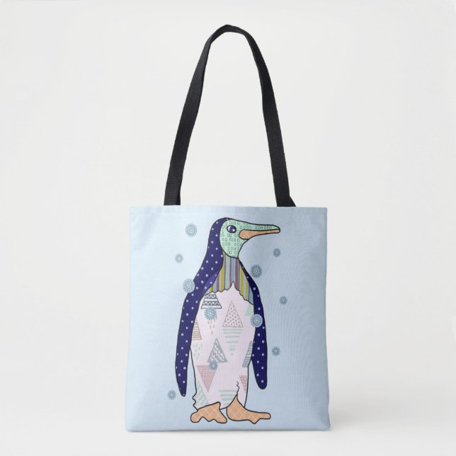 pattern penguin tote bag (Front)