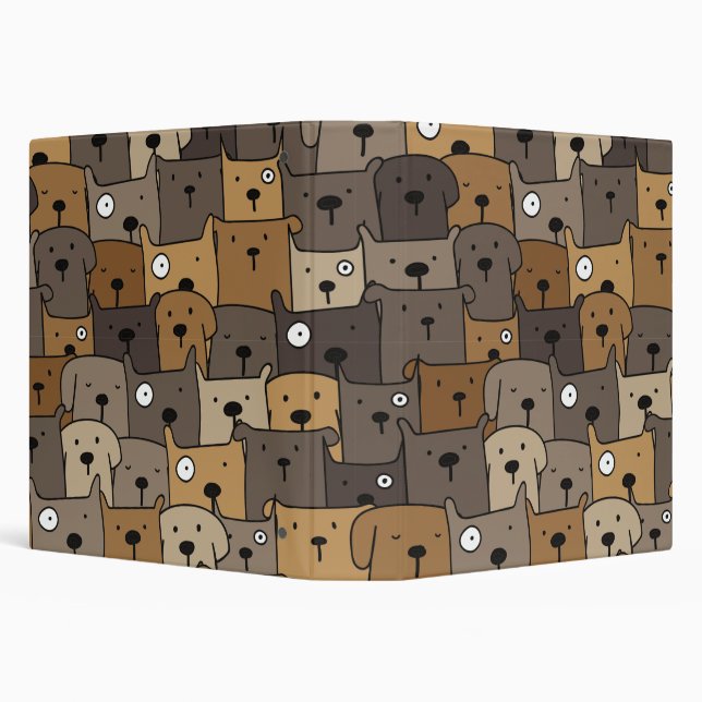 Pattern Pets Cute Dogs Lover   3 Ring Binder (Background)