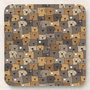 Pattern Pets Cute Dogs Lover Beverage Coaster