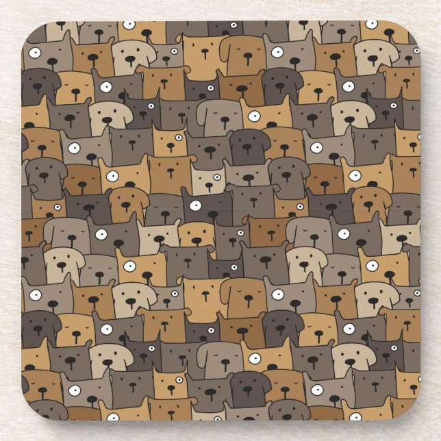 Pattern Pets Cute Dogs Lover       Beverage Coaster (Front)