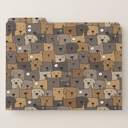 Pattern Pets Cute Dogs Lover   File Folder