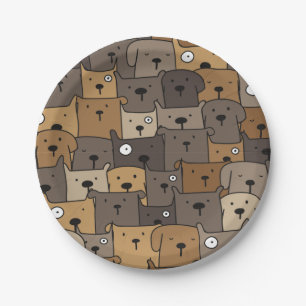 Pattern Pets Cute Dogs Lover Paper Plates
