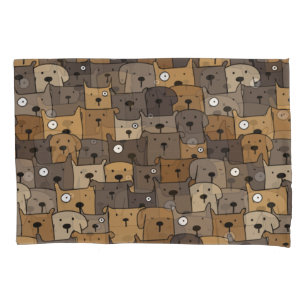 Pattern Pets Cute Dogs Lover  Pillow Case