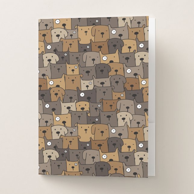 Pattern Pets Cute Dogs Lover   Pocket Folder (Front)