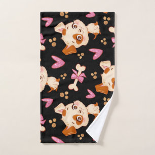 Pattern Pets Cute Funny Puppy Lover    Hand Towel