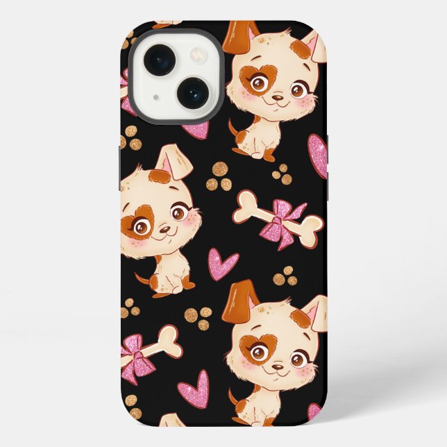Pattern Pets Cute Funny Puppy Lover     Iphone Case (Back)