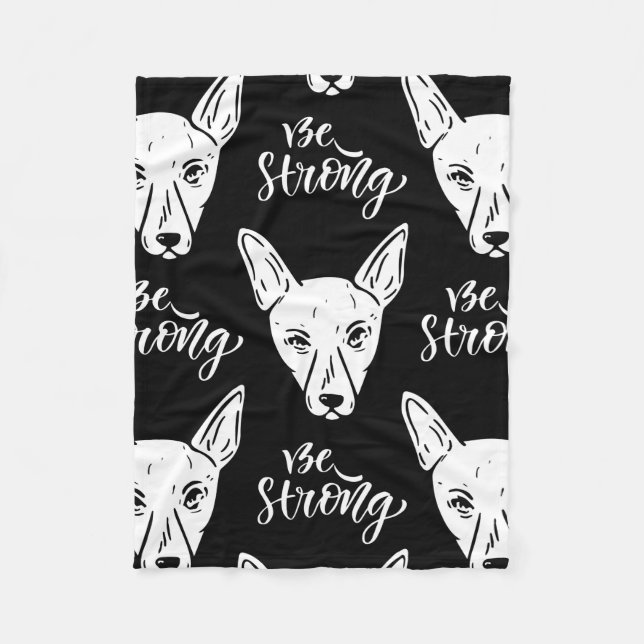 Pattern Pets Strong Dogs Lover     Fleece Blanket (Front)