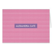Pattern Pink Announcement Notecard (Front Horizontal)