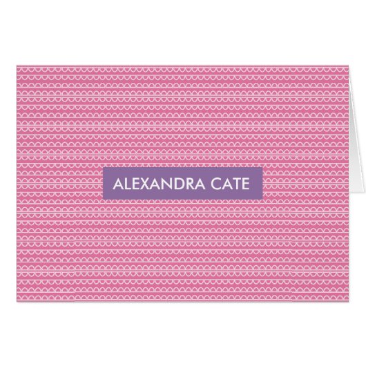 Pattern Pink Announcement Notecard (Front Horizontal)