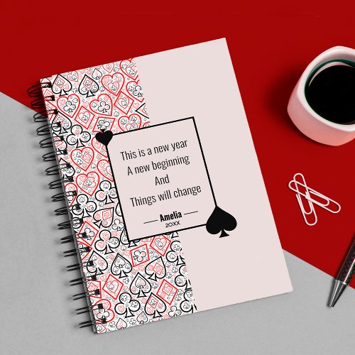 Pattern playing cards Notebook
