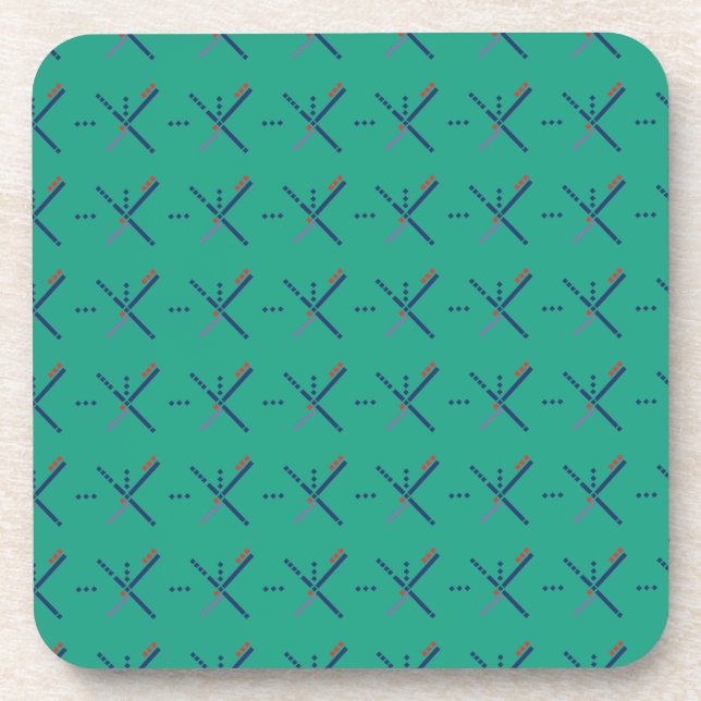 Pattern Portland Airport carpet Beverage Coaster (Front)