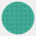 Pattern Portland Airport carpet Classic Round Sticker