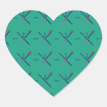 Pattern Portland Airport carpet Heart Sticker