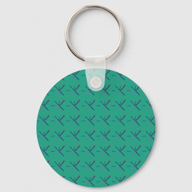 Pattern Portland Airport carpet Keychain (Front)
