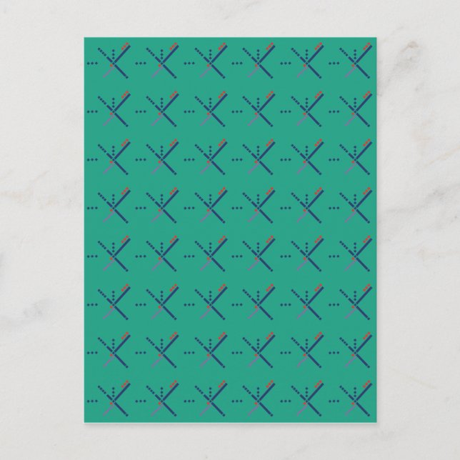 Pattern Portland Airport carpet Postcard (Front)