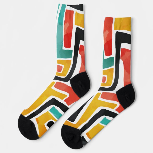 Pattern Print Socks – Stylish Customizable Fashion (Left)