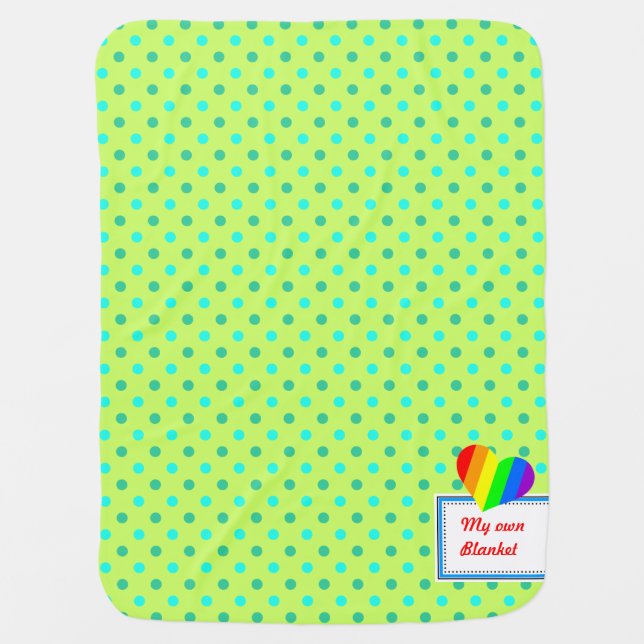 Pattern Rainbow Receiving Blanket (Front)