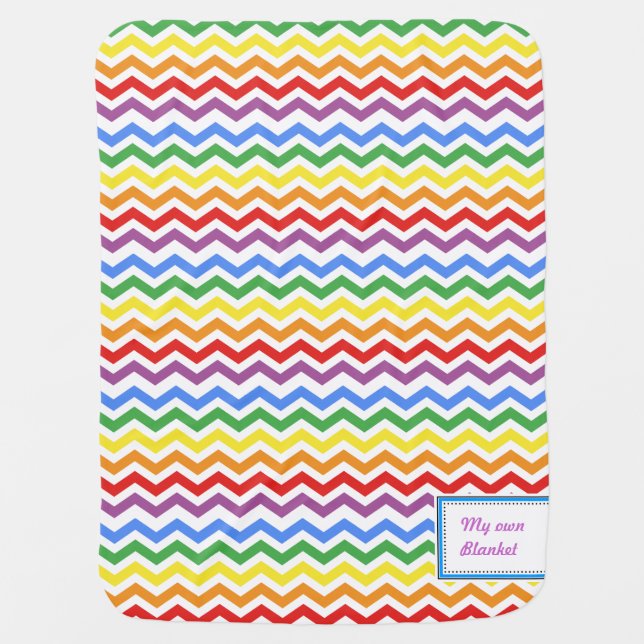 Pattern Rainbow zigzag Swaddle Blanket (Front)