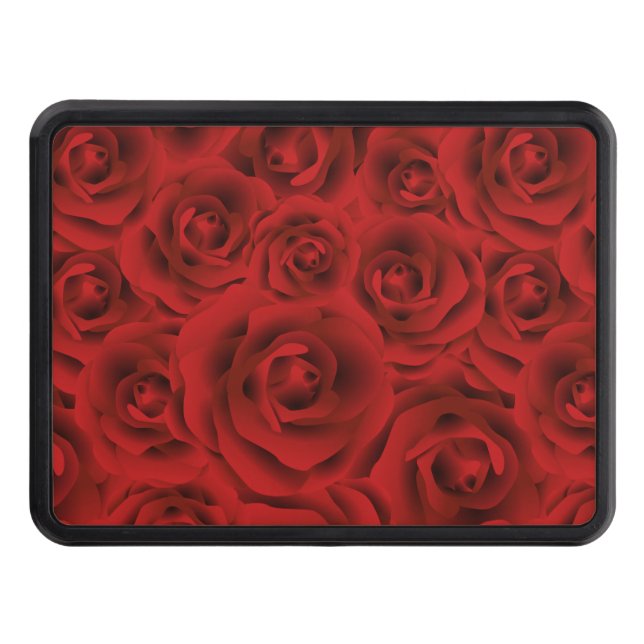 Pattern red roses, flowers of love, girlfriend gif hitch cover (Front)