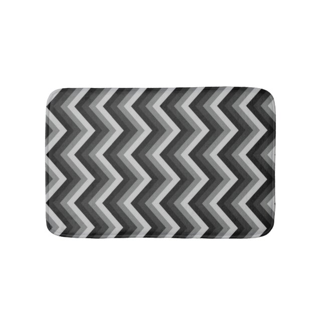 Pattern Retro Zig Zag Chevron Bathroom Mat (Front)