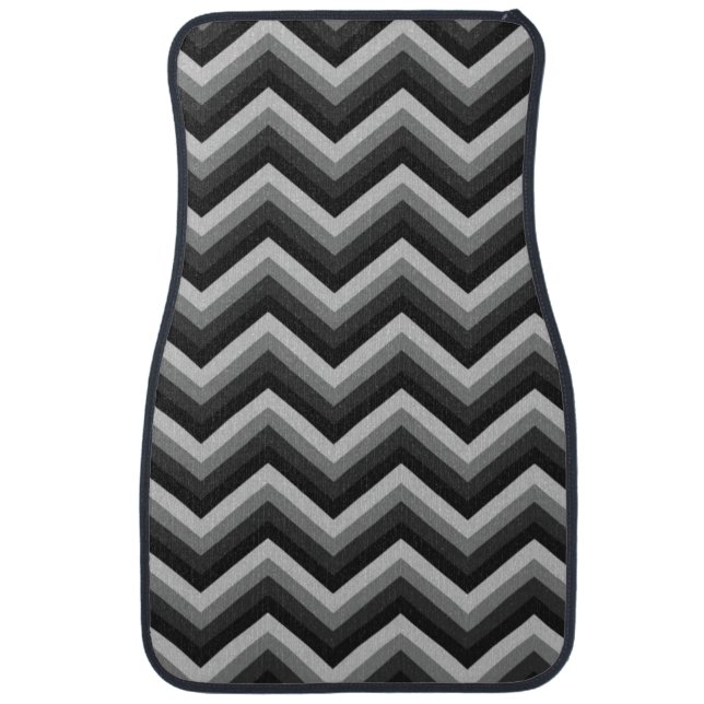 Pattern Retro Zig Zag Chevron Car Floor Mat (Front)