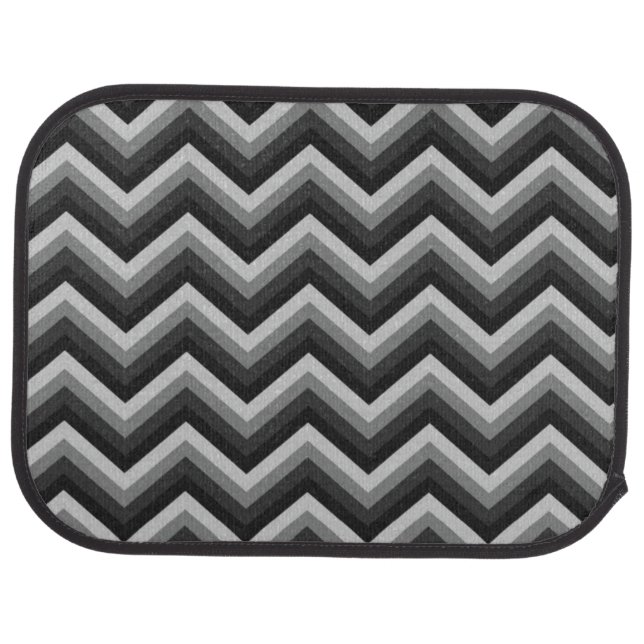 Pattern Retro Zig Zag Chevron Car Mat (Rear)