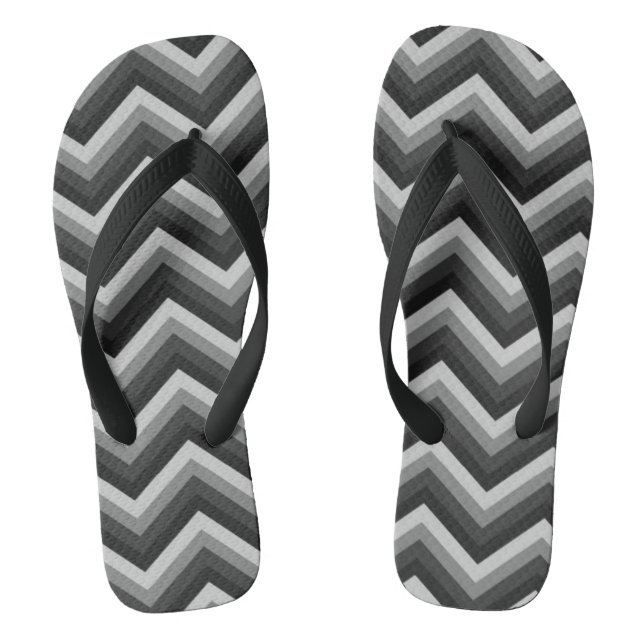 Pattern Retro Zig Zag Chevron Flip Flops (Footbed)