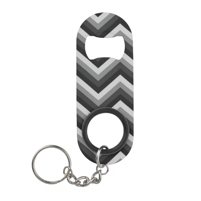 Pattern Retro Zig Zag Chevron Keychain Bottle Opener | Zazzle