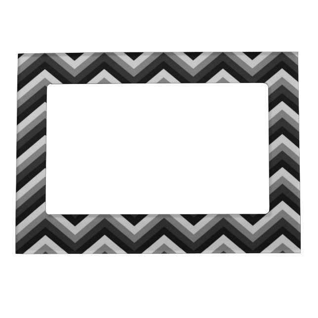 Pattern Retro Zig Zag Chevron Magnetic Picture Frame (Front)