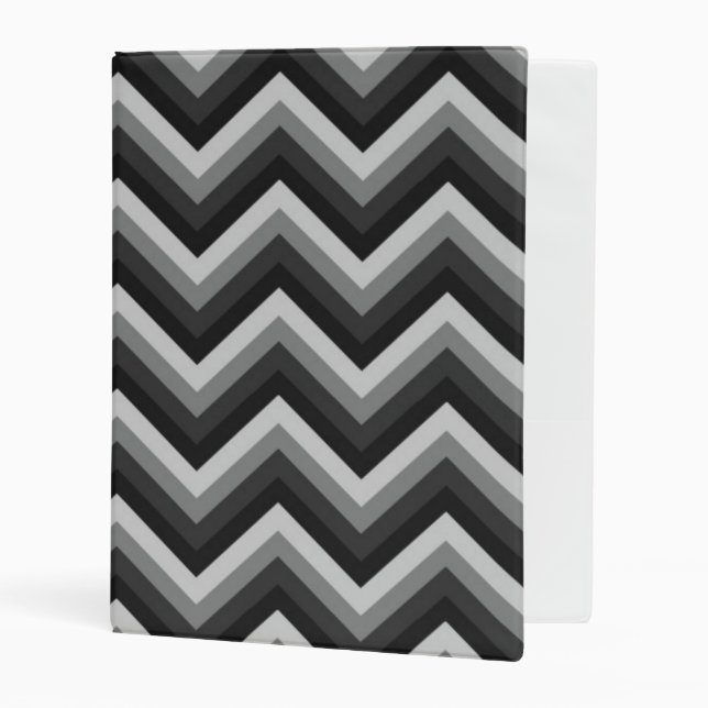 Pattern Retro Zig Zag Chevron Mini Binder (Front/Inside)