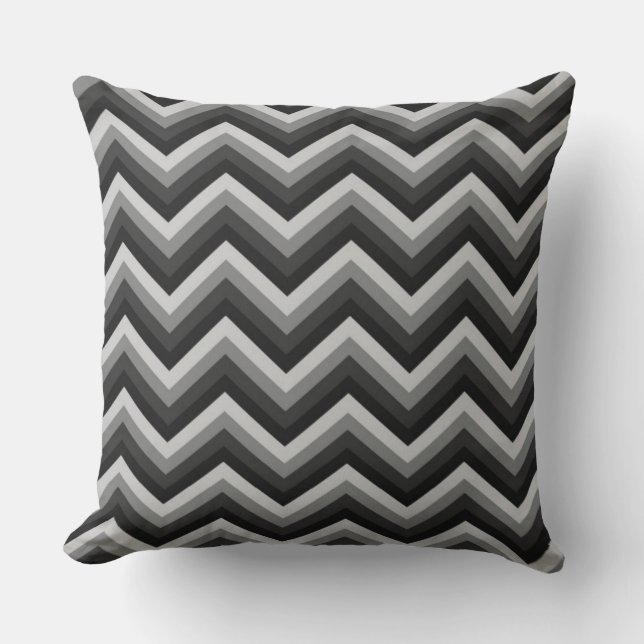 Pattern Retro Zig Zag Chevron Throw Pillow (Front)