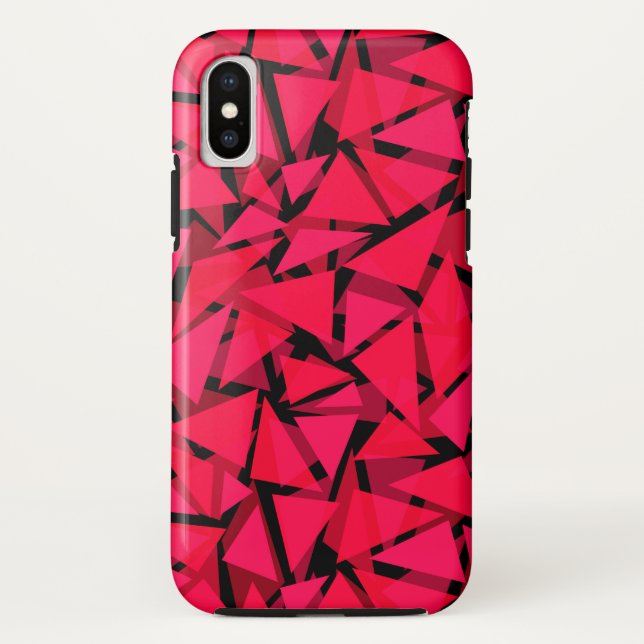 pattern scarlet bright red ,geometric ,abstract th Case-Mate iPhone case (Back)